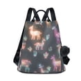 thumbnail image 1 of FORMRS Women's Travel Backpack Purse Anti-Theft Hidden Pockets Casual Shoulder Bag, Neon Llamas Pattern, 1 of 7