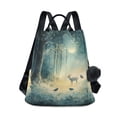 thumbnail image 1 of FORMRS Women's Travel Backpack Purse Anti-Theft Hidden Pockets Casual Shoulder Bag, Night Forest Scene, 1 of 7