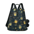 thumbnail image 1 of FORMRS Women's Travel Backpack Purse Anti-Theft Hidden Pockets Casual Shoulder Bag, Orange Fireflies Pattern, 1 of 7