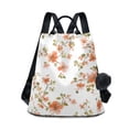 thumbnail image 1 of FORMRS Women's Travel Backpack Purse Anti-Theft Hidden Pockets Casual Shoulder Bag, Orange Floral Blooms, 1 of 7