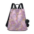 thumbnail image 1 of FORMRS Women's Travel Backpack Purse Anti-Theft Hidden Pockets Casual Shoulder Bag, Pastel Pink Marble Pattern, 1 of 7