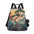 thumbnail image 1 of FORMRS Women's Travel Backpack Purse Anti-Theft Hidden Pockets Casual Shoulder Bag, Pine Tree at Dawn, 1 of 7