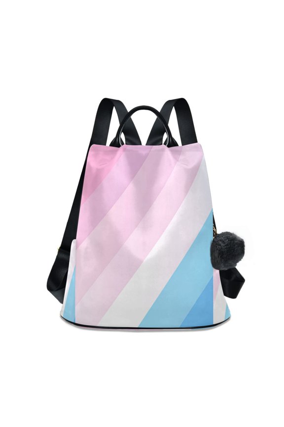 Women's Travel Backpack Purse Anti-theft Hidden Pockets Casual Shoulder Bag, Pink Gradient