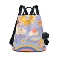 thumbnail image 1 of FORMRS Women's Travel Backpack Purse Anti-Theft Hidden Pockets Casual Shoulder Bag, Purple Clouds, 1 of 7