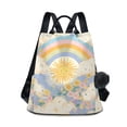 thumbnail image 1 of FORMRS Women's Travel Backpack Purse Anti-Theft Hidden Pockets Casual Shoulder Bag, Purple Rainbow Clouds, 1 of 7