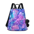 thumbnail image 1 of FORMRS Women's Travel Backpack Purse Anti-Theft Hidden Pockets Casual Shoulder Bag, Purple Starfish Pattern, 1 of 7