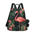 thumbnail image 1 of FORMRS Women's Travel Backpack Purse Anti-Theft Hidden Pockets Casual Shoulder Bag, Red Flamingo Pattern, 1 of 7