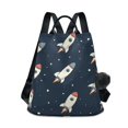 thumbnail image 1 of FORMRS Women's Travel Backpack Purse Anti-Theft Hidden Pockets Casual Shoulder Bag, Rocket Pattern, 1 of 7