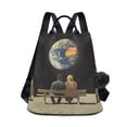 thumbnail image 1 of FORMRS Women's Travel Backpack Purse Anti-Theft Hidden Pockets Casual Shoulder Bag, Sitting on The Moon, 1 of 7