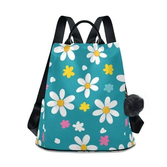 FORMRS Women's Travel Backpack Purse Anti-theft Hidden Pockets Casual Shoulder Bag, Small Daisy