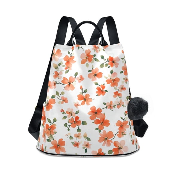 FORMRS Women's Travel Backpack Purse Anti-Theft Hidden Pockets Casual Shoulder Bag, Small Floral Blooms