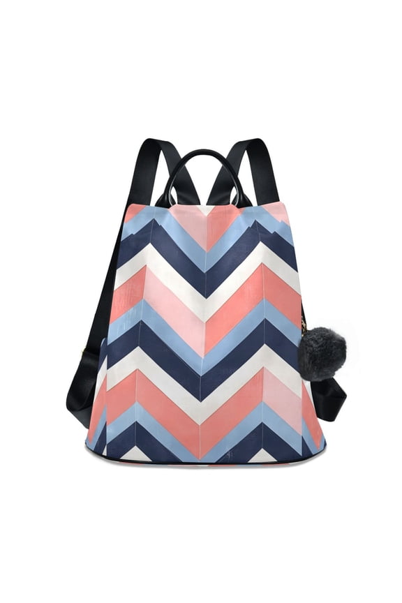 Women's Travel Backpack Purse Anti-theft Hidden Pockets Casual Shoulder Bag, White Geometric