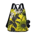 thumbnail image 1 of FORMRS Women's Travel Backpack Purse Anti-Theft Hidden Pockets Casual Shoulder Bag, Yellow Flowers, 1 of 7