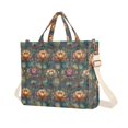 thumbnail image 1 of FORMRS Womens Corduroy Tote Bag Crossbody Shoulder Purse Handbag with Detachable Strap, Abstract Water Lilies Pattern, 1 of 7