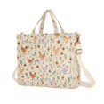 thumbnail image 1 of FORMRS Womens Corduroy Tote Bag Crossbody Shoulder Purse Handbag with Detachable Strap, Beige Chickens Pattern, 1 of 7