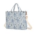 thumbnail image 1 of FORMRS Womens Corduroy Tote Bag Crossbody Shoulder Purse Handbag with Detachable Strap, Blue Octopus Pattern, 1 of 7
