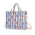 thumbnail image 1 of FORMRS Womens Corduroy Tote Bag Crossbody Shoulder Purse Handbag with Detachable Strap, Blue Pepper Pattern, 1 of 7