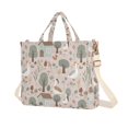 thumbnail image 1 of FORMRS Womens Corduroy Tote Bag Crossbody Shoulder Purse Handbag with Detachable Strap, Brown Goose Pattern, 1 of 7