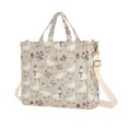 thumbnail image 1 of FORMRS Womens Corduroy Tote Bag Crossbody Shoulder Purse Handbag with Detachable Strap, Gray Cartoon Goose Pattern, 1 of 6