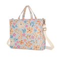 thumbnail image 1 of FORMRS Womens Corduroy Tote Bag Crossbody Shoulder Purse Handbag with Detachable Strap, Gray Floral Pattern, 1 of 7