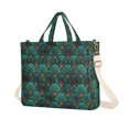thumbnail image 1 of FORMRS Womens Corduroy Tote Bag Crossbody Shoulder Purse Handbag with Detachable Strap, Green Art Abstract Pattern, 1 of 7