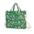 thumbnail image 1 of FORMRS Womens Corduroy Tote Bag Crossbody Shoulder Purse Handbag with Detachable Strap, Green Tennis Pattern, 1 of 7