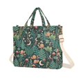 thumbnail image 1 of FORMRS Womens Corduroy Tote Bag Crossbody Shoulder Purse Handbag with Detachable Strap, Green Vibrant Forest Pattern, 1 of 6