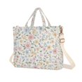 thumbnail image 1 of FORMRS Womens Corduroy Tote Bag Crossbody Shoulder Purse Handbag with Detachable Strap, Pastel Floral Pattern, 1 of 7
