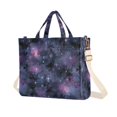 thumbnail image 1 of FORMRS Womens Corduroy Tote Bag Crossbody Shoulder Purse Handbag with Detachable Strap, Purple Sky Pattern, 1 of 7