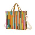 thumbnail image 1 of FORMRS Womens Corduroy Tote Bag Crossbody Shoulder Purse Handbag with Detachable Strap, Retro Abstract Pattern, 1 of 7