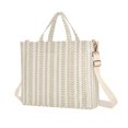 thumbnail image 1 of FORMRS Womens Corduroy Tote Bag Crossbody Shoulder Purse Handbag with Detachable Strap, Soft Brown Abstract Pattern, 1 of 7