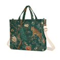 thumbnail image 1 of FORMRS Womens Corduroy Tote Bag Crossbody Shoulder Purse Handbag with Detachable Strap, Tiger and Peacock Pattern, 1 of 7