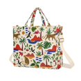 thumbnail image 1 of FORMRS Womens Corduroy Tote Bag Crossbody Shoulder Purse Handbag with Detachable Strap, Tropical Landscape Pattern, 1 of 6