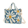 thumbnail image 1 of FORMRS Womens Corduroy Tote Bag Crossbody Shoulder Purse Handbag with Detachable Strap, Whimsy Daisy Pattern, 1 of 7