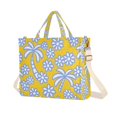thumbnail image 1 of FORMRS Womens Corduroy Tote Bag Crossbody Shoulder Purse Handbag with Detachable Strap, Yellow Palm Tree Pattern, 1 of 7