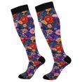thumbnail image 1 of FORMRS Womens Knee High Socks Casual Long Thick Travel Daily Wear, 1 Pair, Beautiful Floral Pattern, 1 of 6