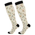 thumbnail image 1 of FORMRS Womens Knee High Socks Casual Long Thick Travel Daily Wear, 1 Pair, Birds Sunflowers, 1 of 6