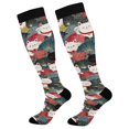 thumbnail image 1 of FORMRS Womens Knee High Socks Casual Long Thick Travel Daily Wear, 1 Pair, Black Lucky Cat, 1 of 6