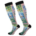 thumbnail image 1 of FORMRS Womens Knee High Socks Casual Long Thick Travel Daily Wear, 1 Pair, Blue Seaside, 1 of 6