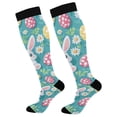 thumbnail image 1 of FORMRS Womens Knee High Socks Casual Long Thick Travel Daily Wear, 1 Pair, Cartoon Easter Bunny, 1 of 6