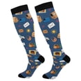 thumbnail image 1 of FORMRS Womens Knee High Socks Casual Long Thick Travel Daily Wear, 1 Pair, Cartoon Mail Truck Pattern, 1 of 6
