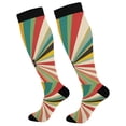 thumbnail image 1 of FORMRS Womens Knee High Socks Casual Long Thick Travel Daily Wear, 1 Pair, Colorful Cat, 1 of 6