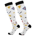 thumbnail image 1 of FORMRS Womens Knee High Socks Casual Long Thick Travel Daily Wear, 1 Pair, Colorful Geometric, 1 of 6