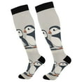 thumbnail image 1 of FORMRS Womens Knee High Socks Casual Long Thick Travel Daily Wear, 1 Pair, Cute Puffin, 1 of 6