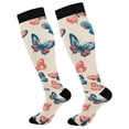 thumbnail image 1 of FORMRS Womens Knee High Socks Casual Long Thick Travel Daily Wear, 1 Pair, Green Butterflies, 1 of 6