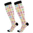 thumbnail image 1 of FORMRS Womens Knee High Socks Casual Long Thick Travel Daily Wear, 1 Pair, Gummy Bear Pattern, 1 of 6