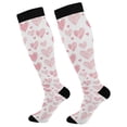 thumbnail image 1 of FORMRS Womens Knee High Socks Casual Long Thick Travel Daily Wear, 1 Pair, Hand Drawn Hearts, 1 of 6
