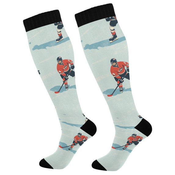 FORMRS Womens Knee High Socks Casual Long Thick Travel Daily Wear, 1 Pair, Ice Play
