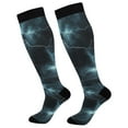 thumbnail image 1 of FORMRS Womens Knee High Socks Casual Long Thick Travel Daily Wear, 1 Pair, Lightning Pattern, 1 of 6