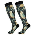 thumbnail image 1 of FORMRS Womens Knee High Socks Casual Long Thick Travel Daily Wear, 1 Pair, Mystical Owls Pattern, 1 of 6